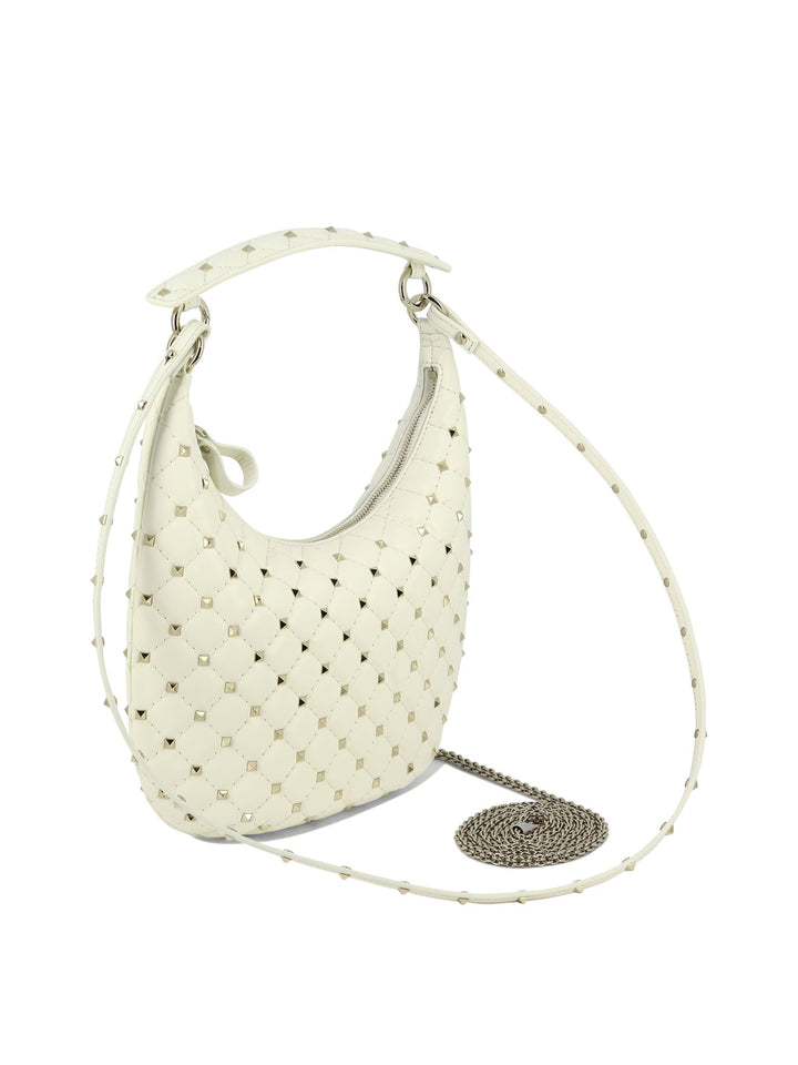 Rockstud Spike Small Shoulder Bags Beige