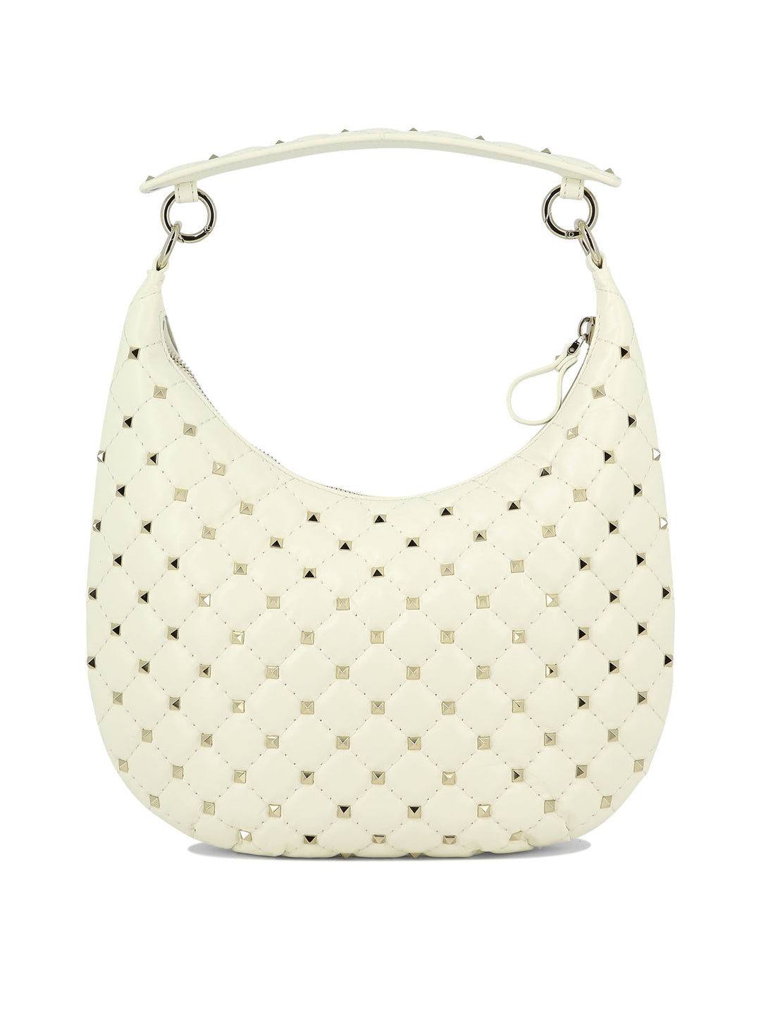 Rockstud Spike Small Shoulder Bags Beige