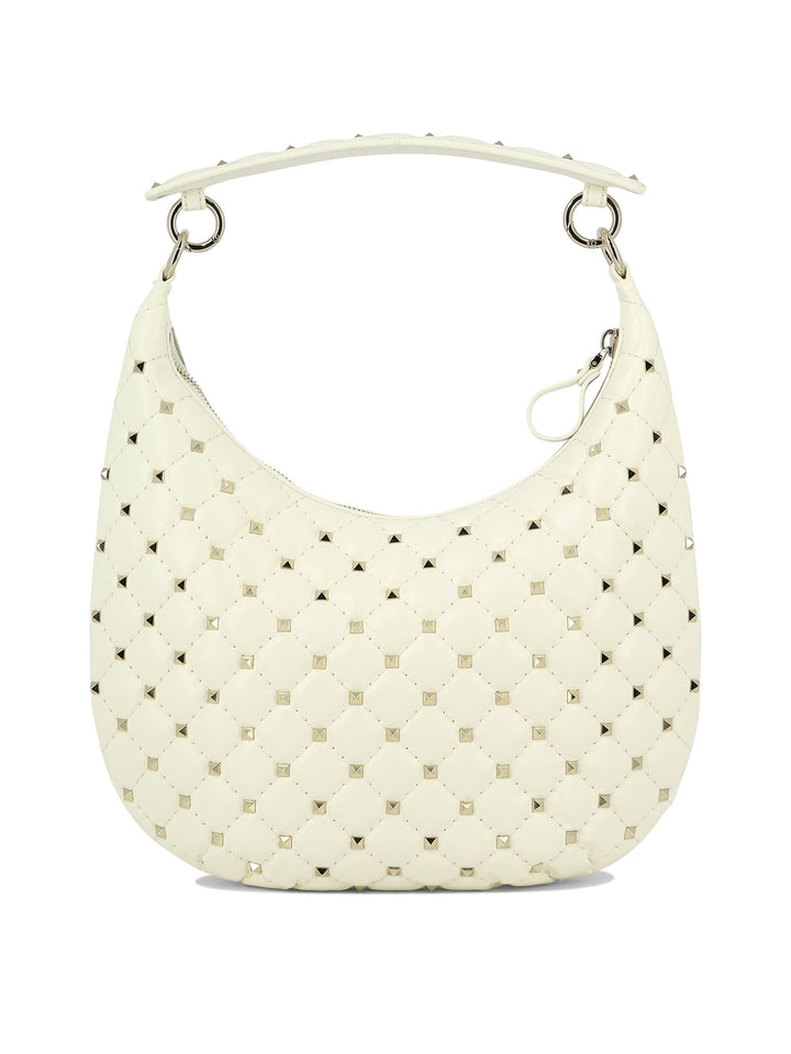 Rockstud Spike Small Shoulder Bags Beige