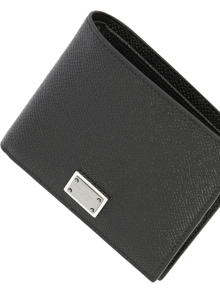 Wallet With Logo Plaque Wallets & Card Holders Black