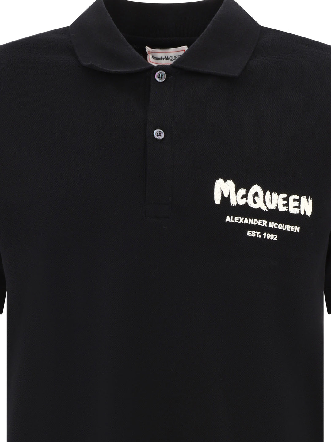 Mcqueen Graffiti Polo Shirts Black