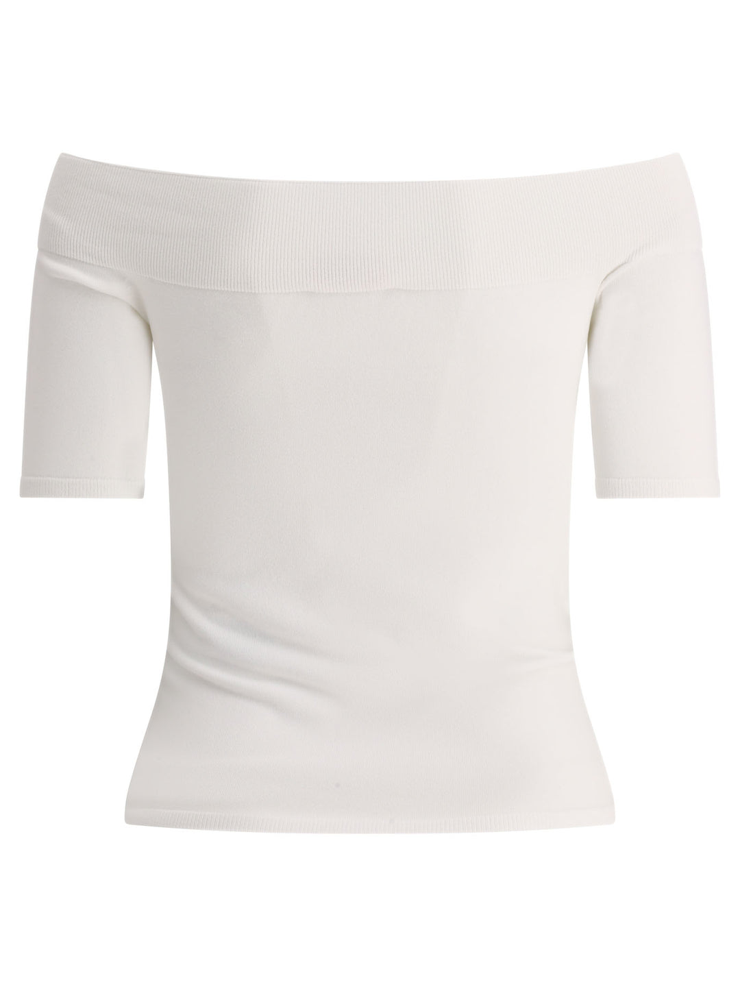 Boat-Neck Top Tops White