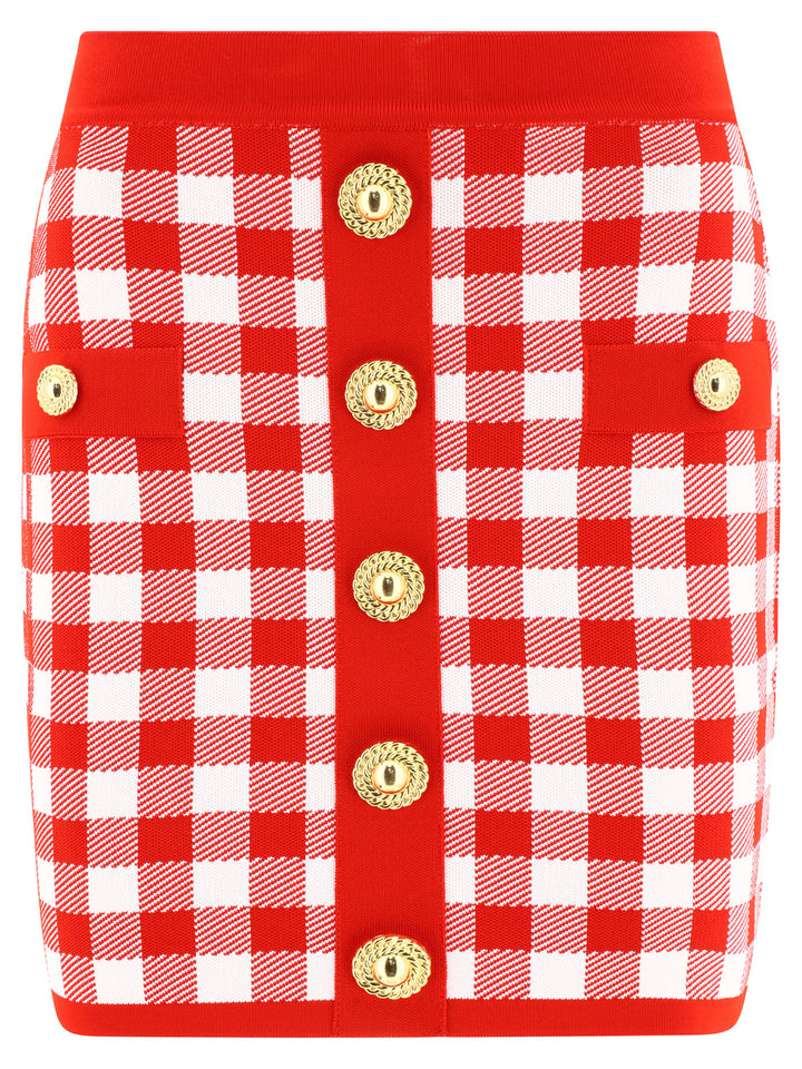 Gingham Skirt Skirts Red