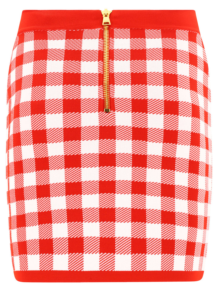 Gingham Skirt Skirts Red