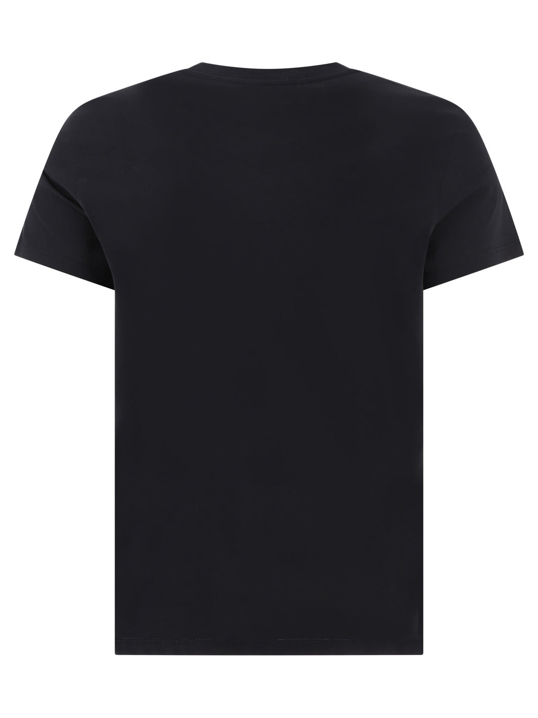 T-Shirt With Flocked Balmain Paris Logo T-Shirts Black