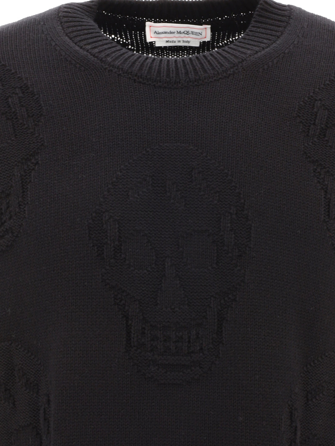 Textured Skull Sweater Knitwear Black