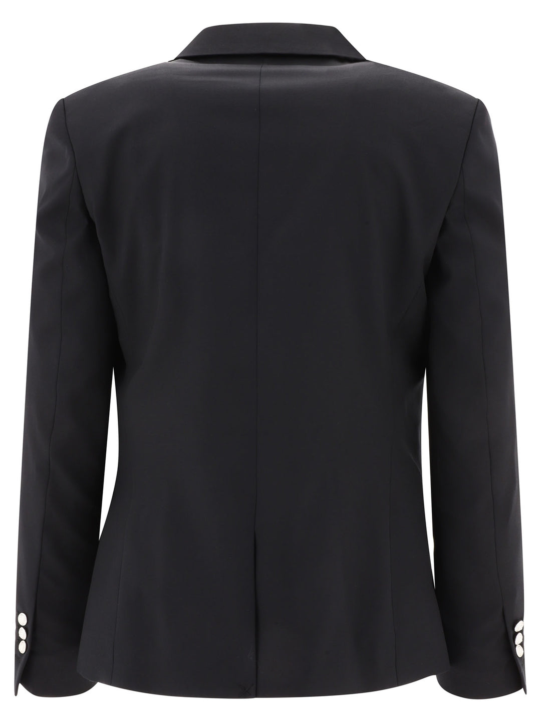 Single-Breasted Wool Blazer Jackets Black