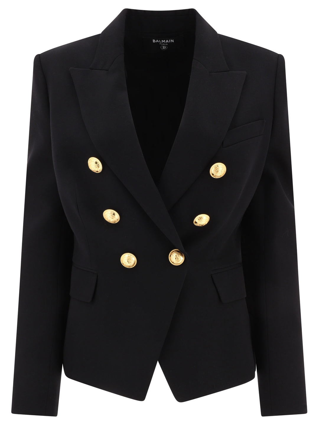 Double-Breasted Wool Jacket Jackets Black