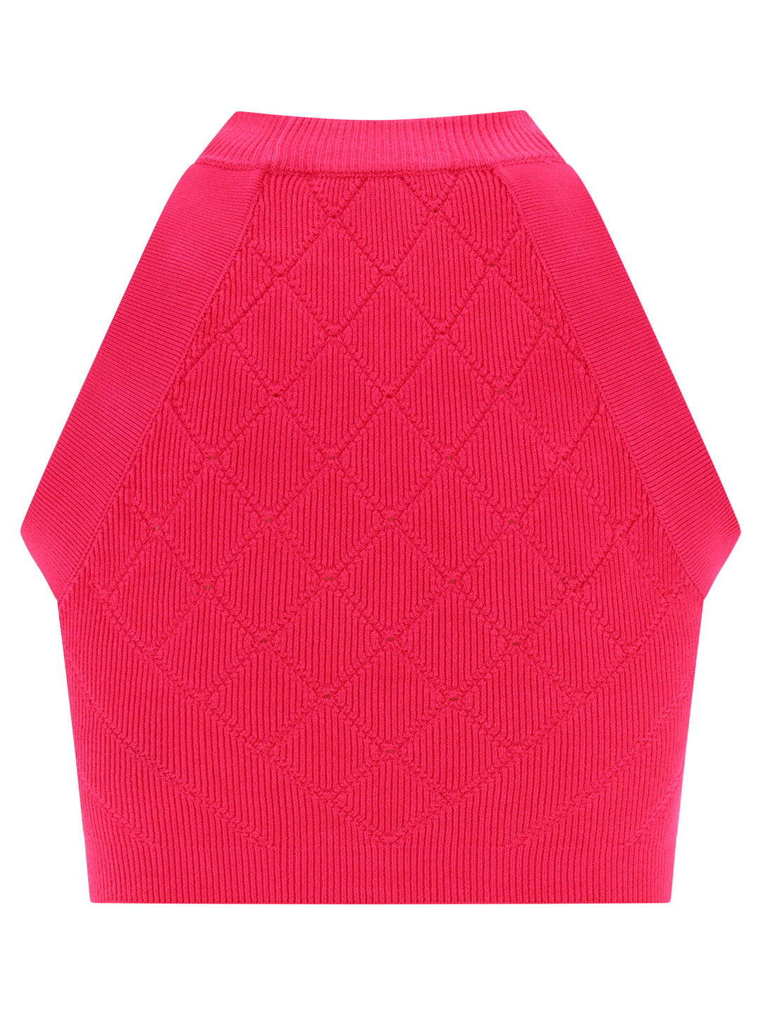 6-Buttons Tank Top Tops Fuchsia