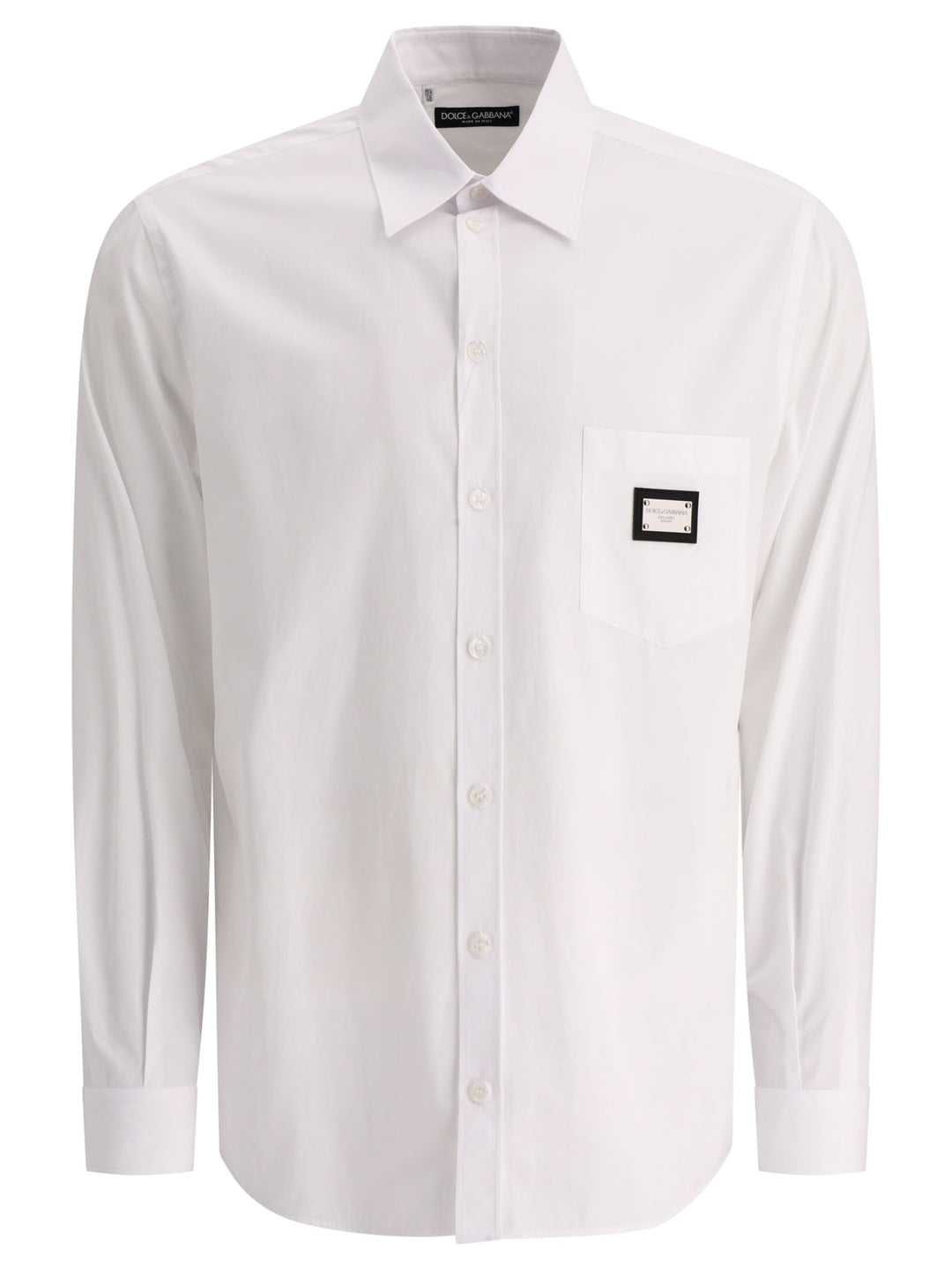 Shirt With Logo Plaque Shirts White