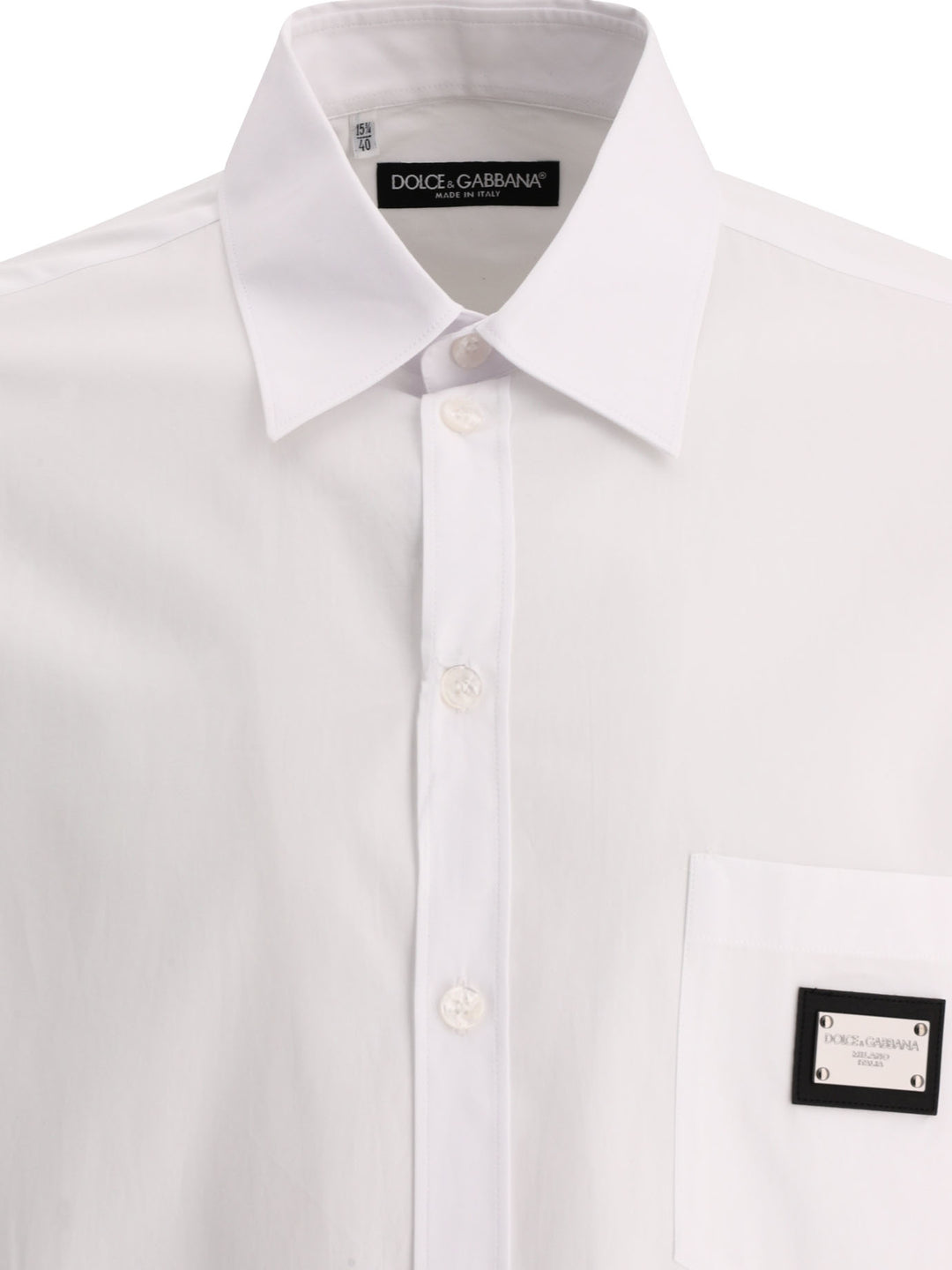 Shirt With Logo Plaque Shirts White