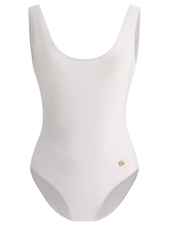 Swimsuit With Logo Costumes White