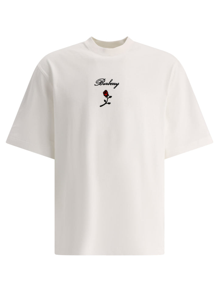 Logo Rose T-Shirt T-Shirts White