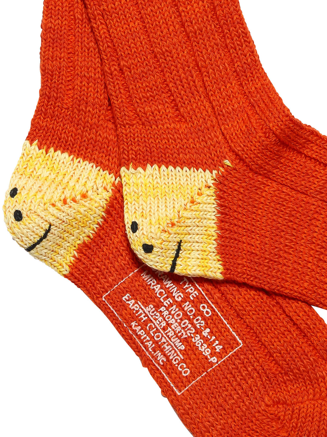 Rainbowy Happy Heel Socks Orange