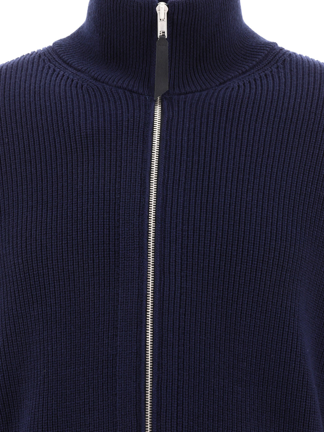 Knit Zip-Up Cardigan Knitwear Blue