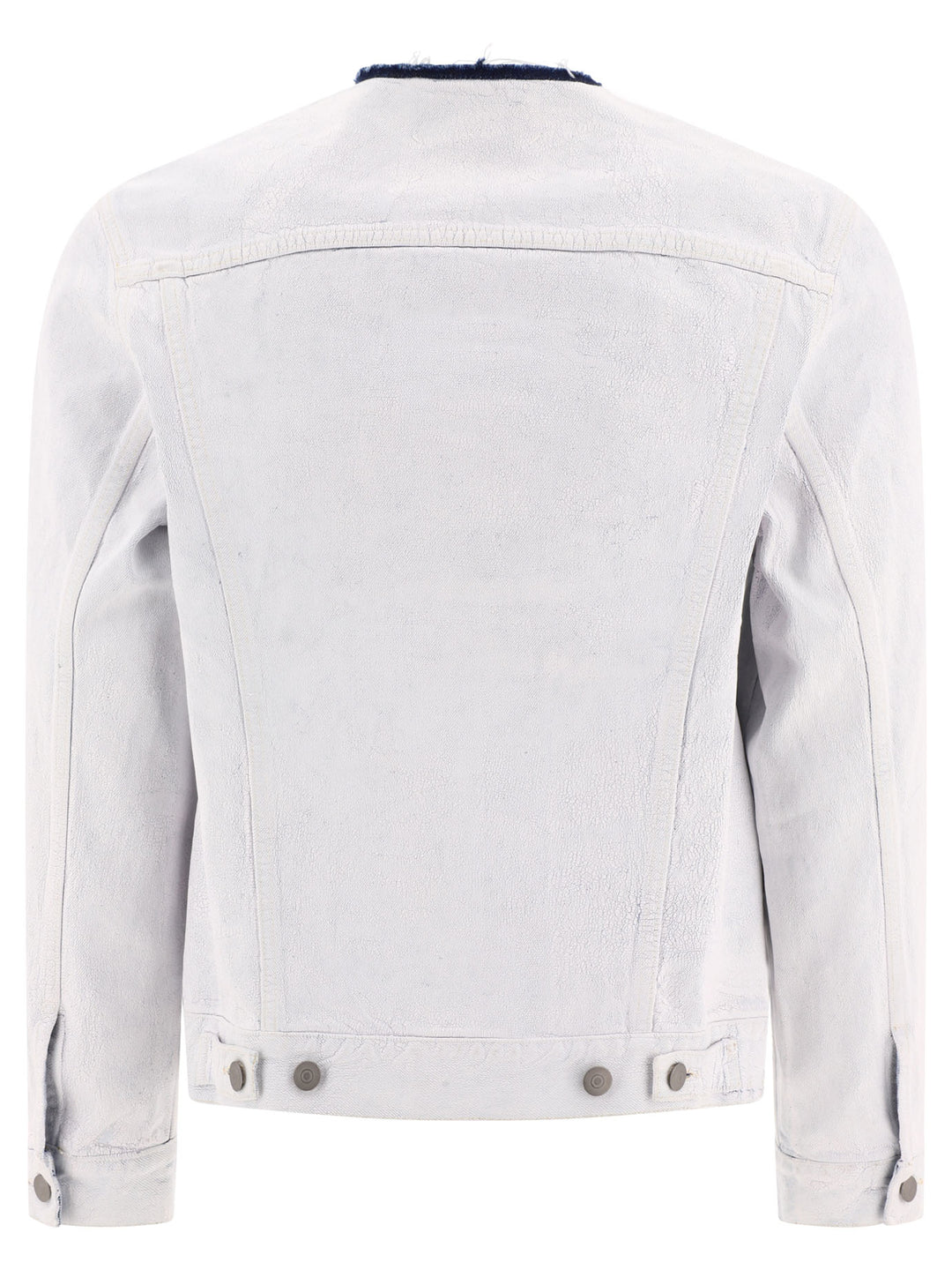 Giacca In Denim Senza Colletto Jackets Light Blue