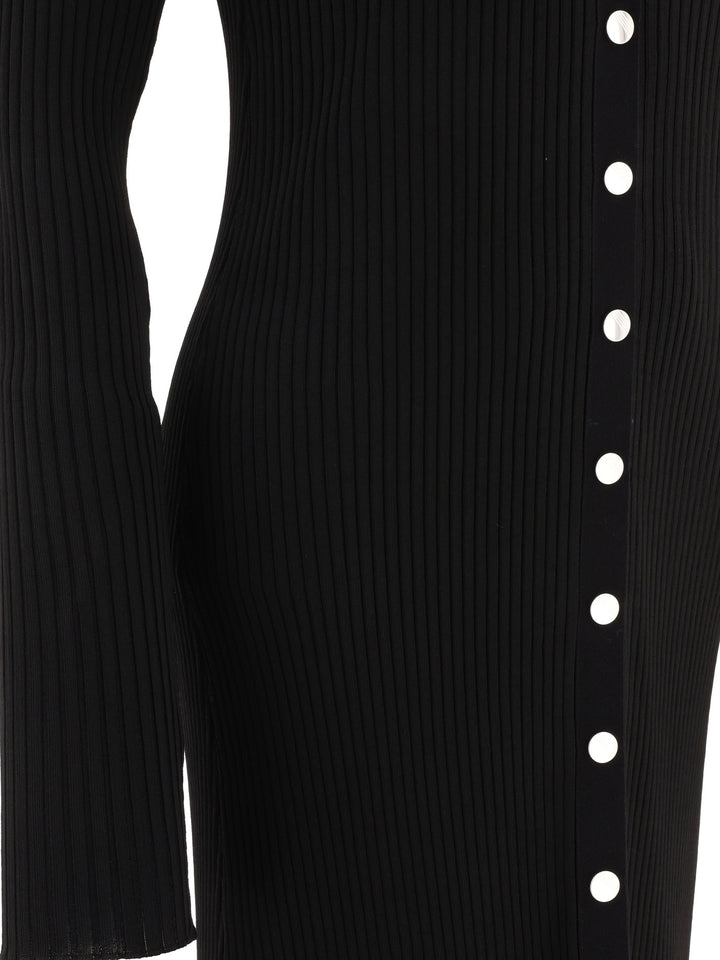 Long Ribbed Cardigan Knitwear Black