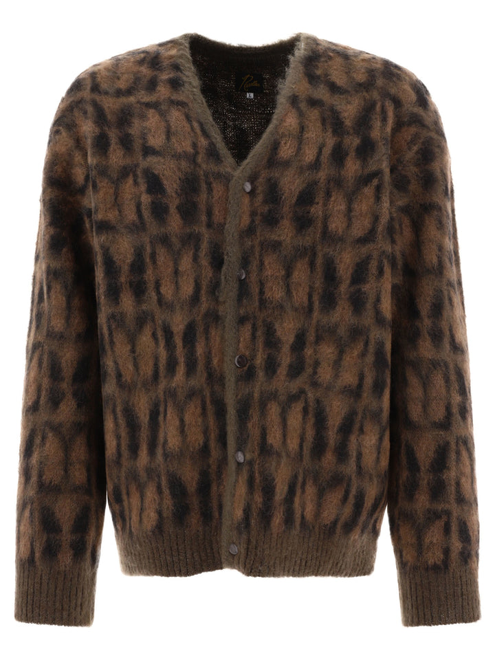 Mohair Cardigan Knitwear Brown