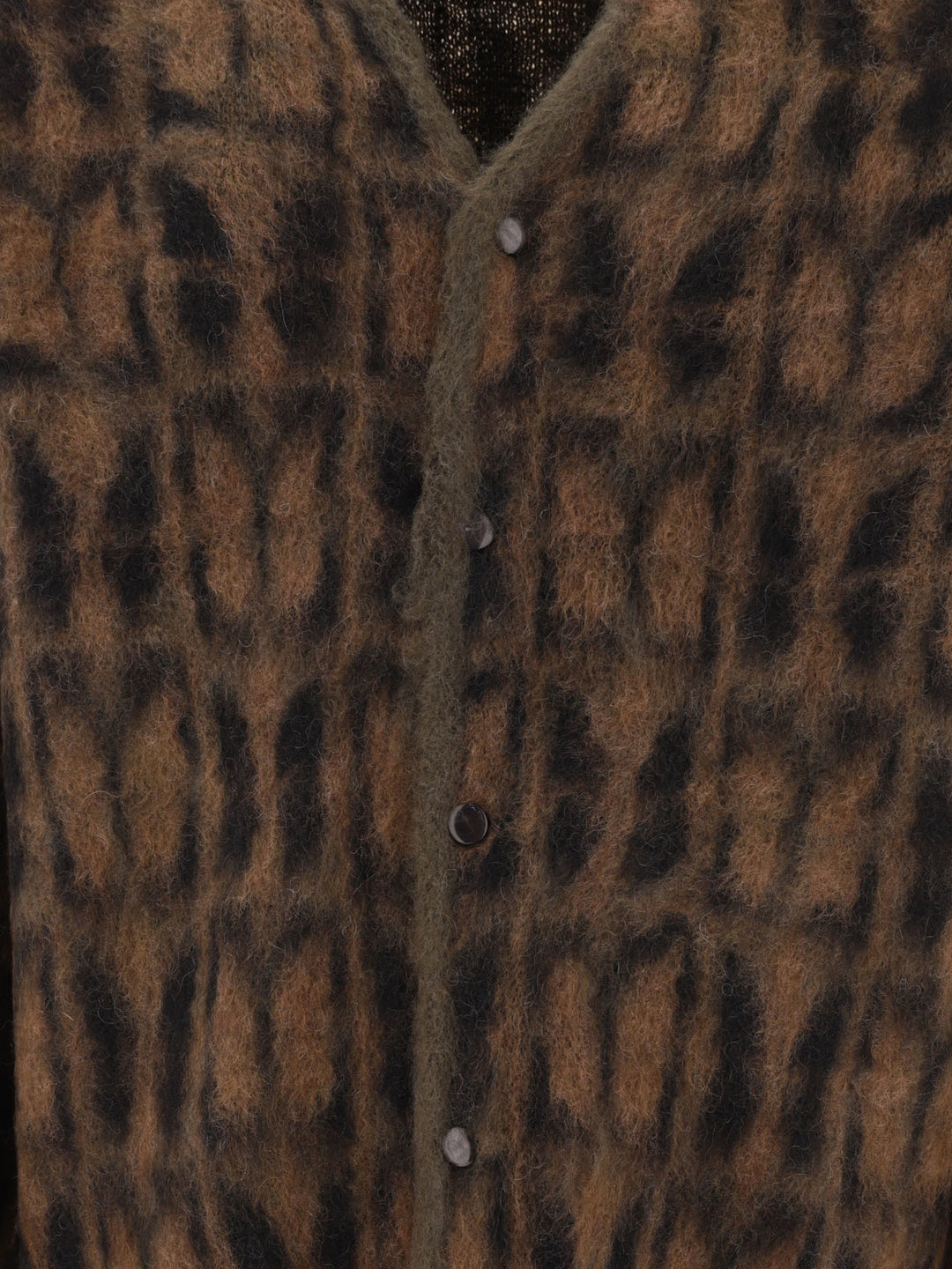 Mohair Cardigan Knitwear Brown