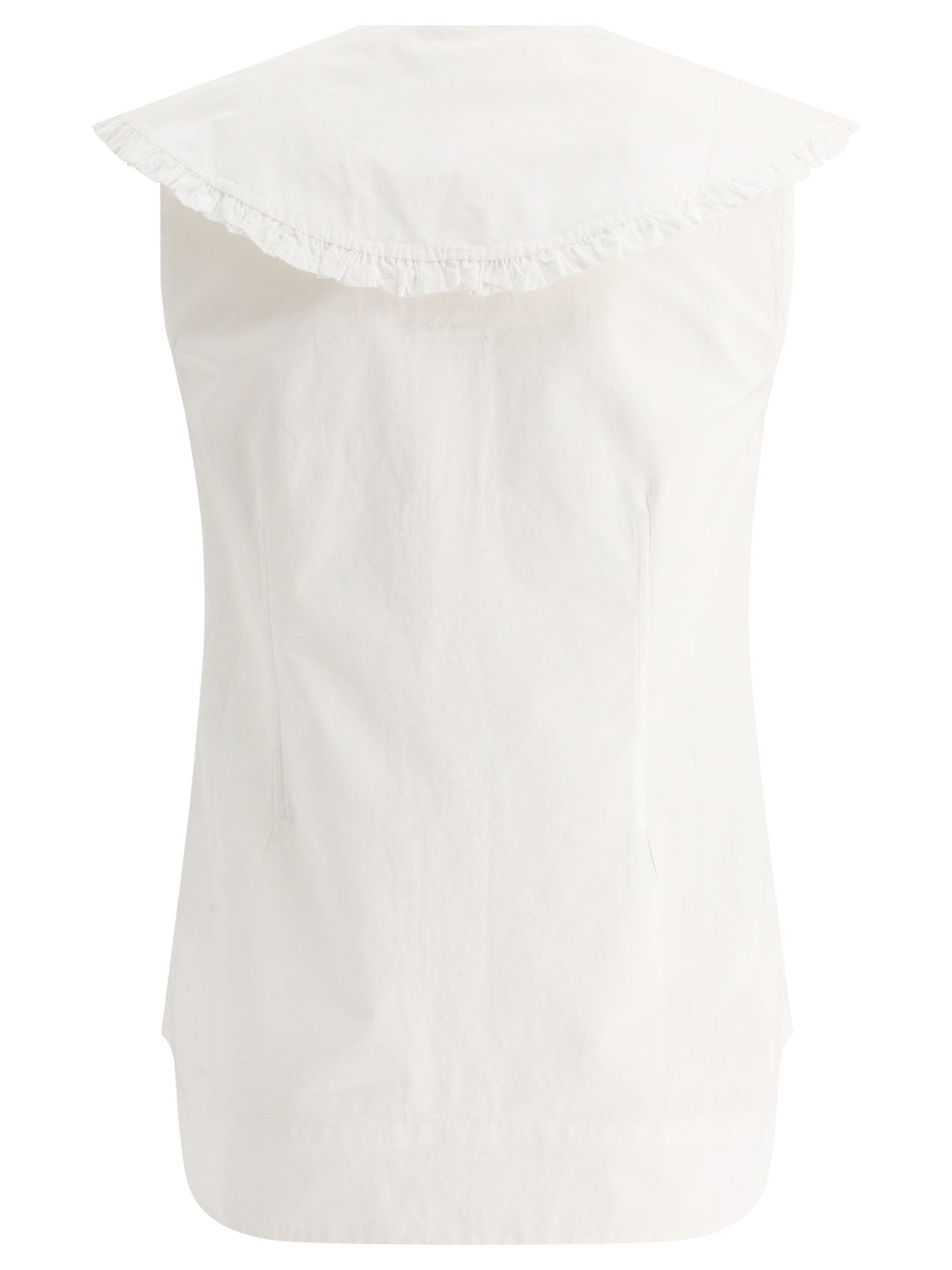 Poplin Blouse Tops White