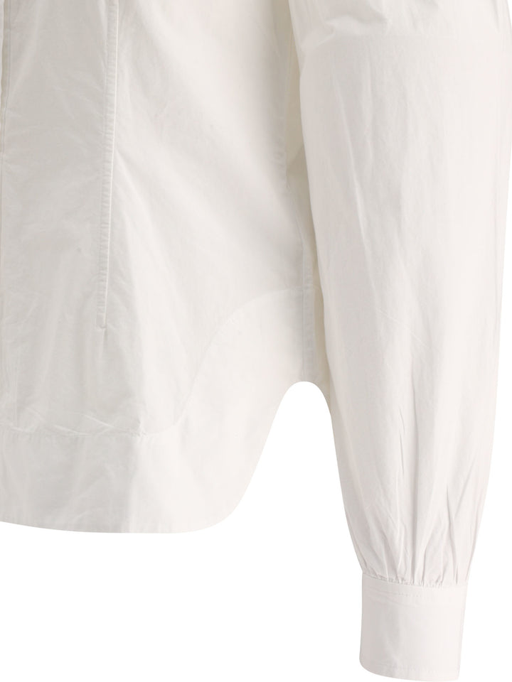 Ruffled Poplin Shirt Shirts White