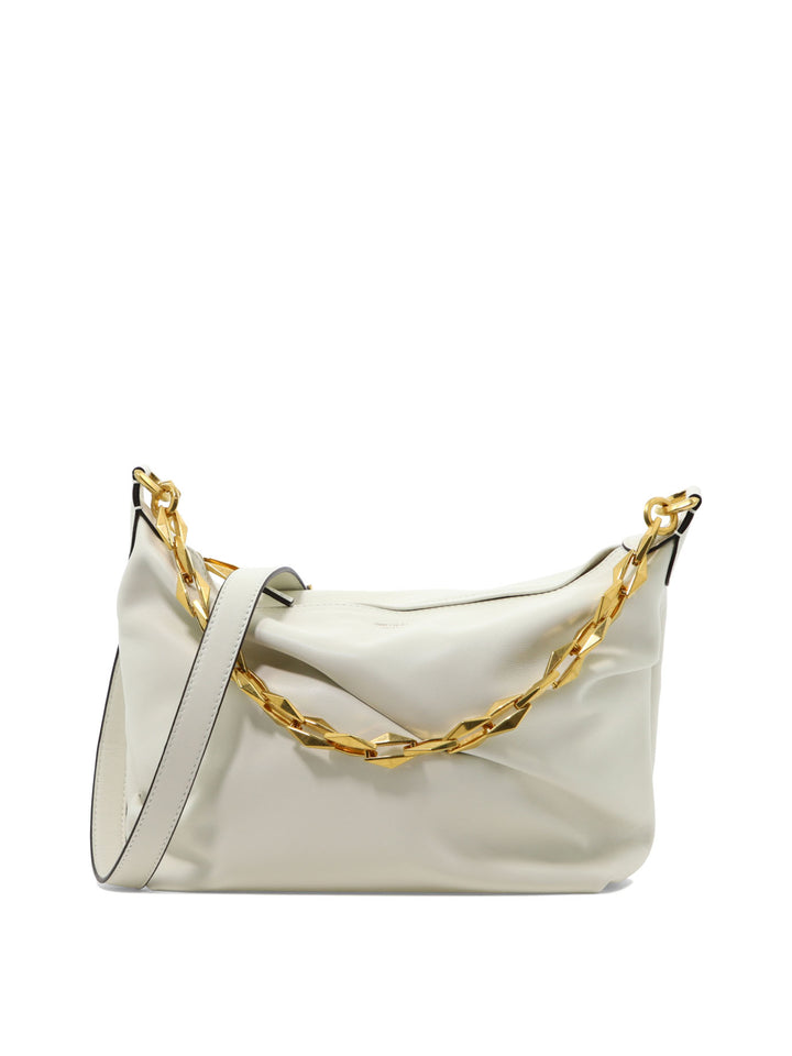 Diamond Soft Hobo Shoulder Bags White