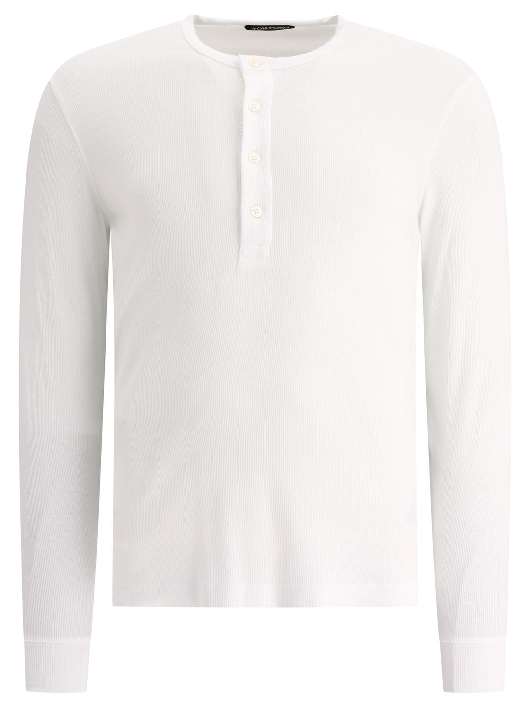 Lyocell Buttoned T-Shirt T-Shirts White