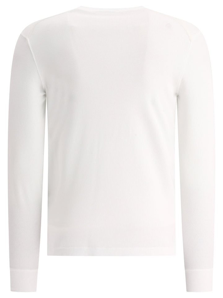 Lyocell Buttoned T-Shirt T-Shirts White