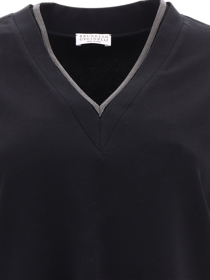 Precious Neckline T-Shirts Black