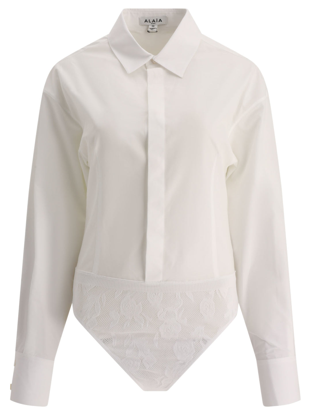 Poplin Body-Shirt Tops White