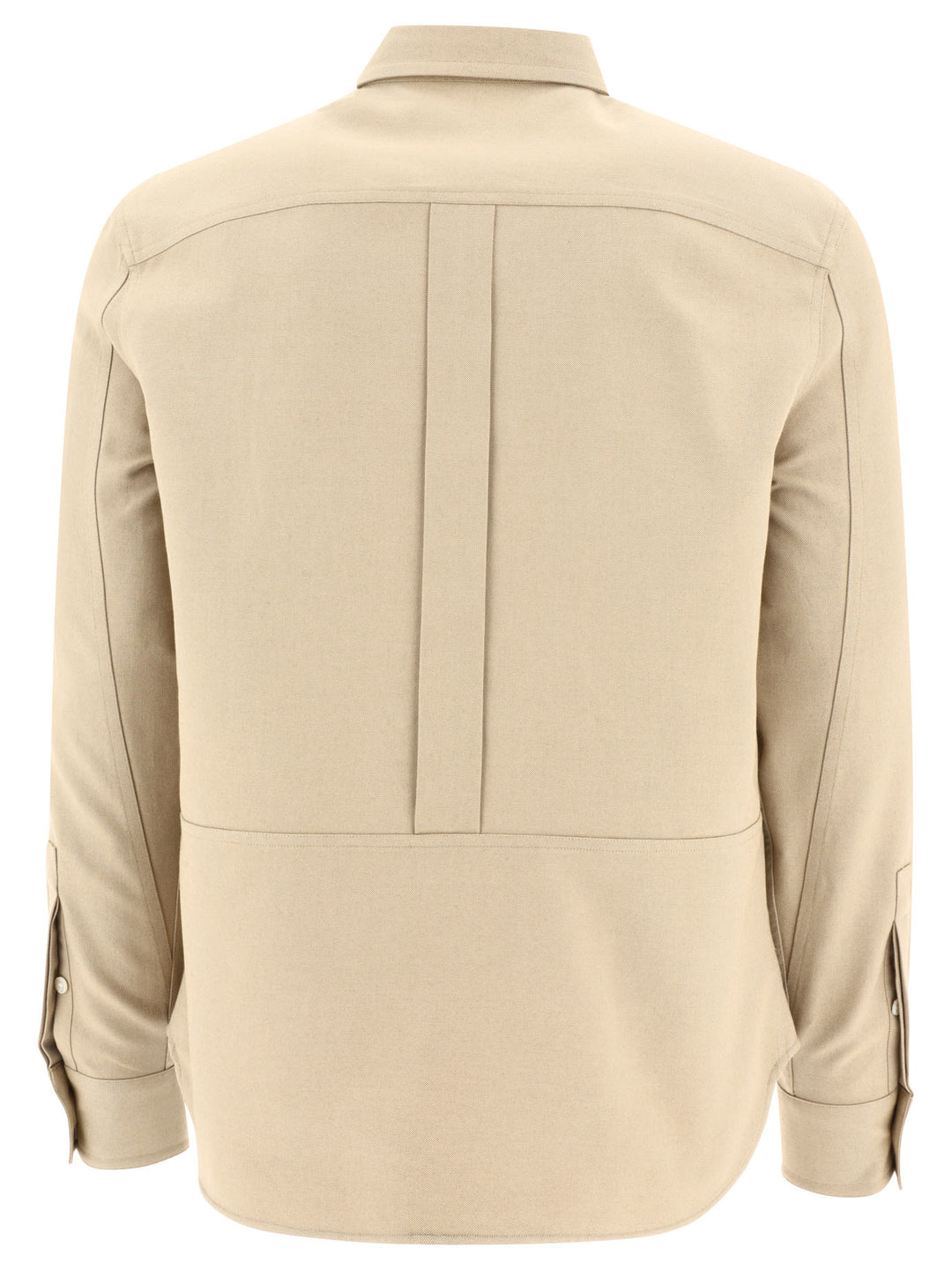 Overshirt With Flap Pockets Jackets Beige