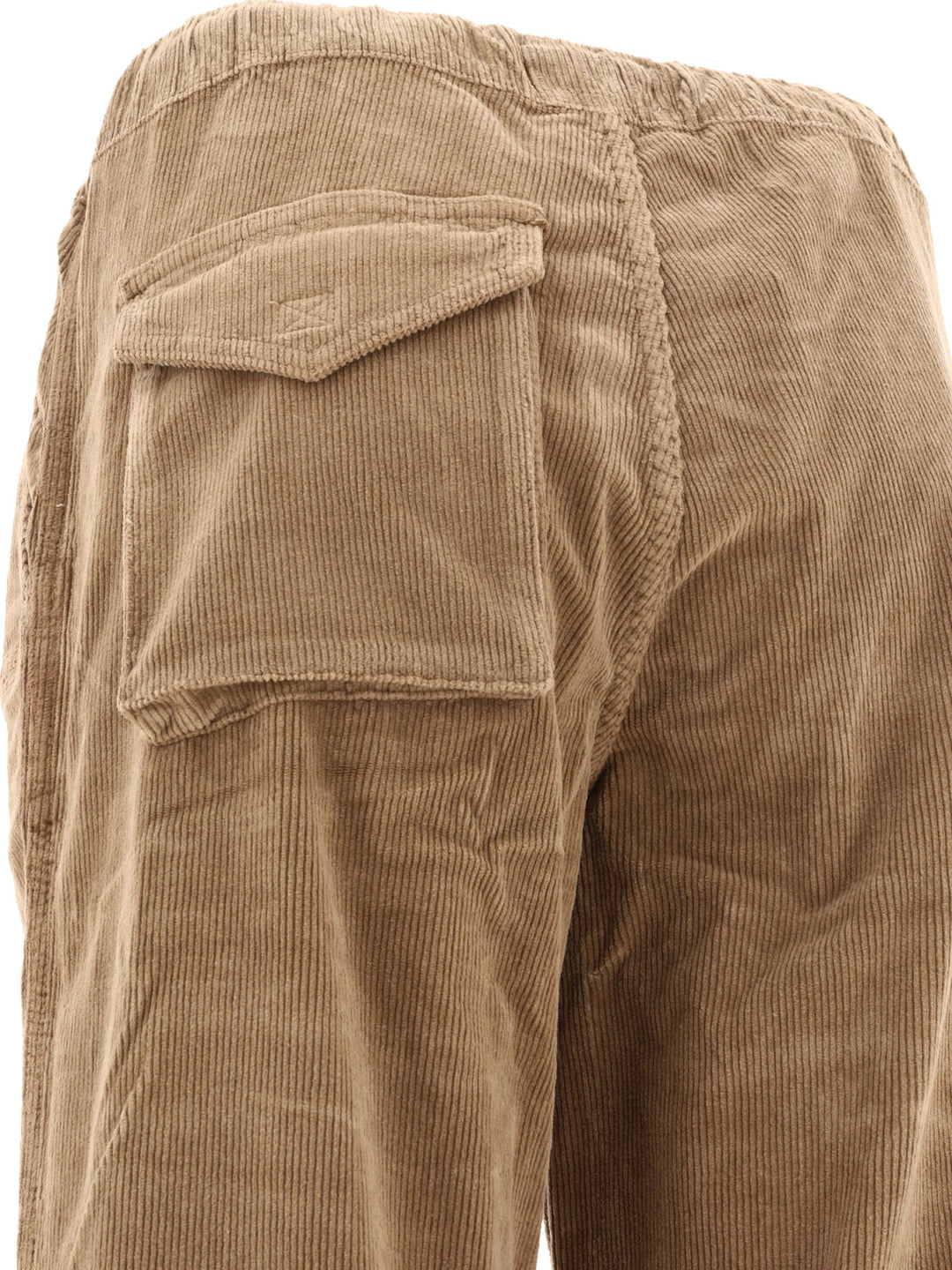 Corduroy Drawstring Trousers Brown