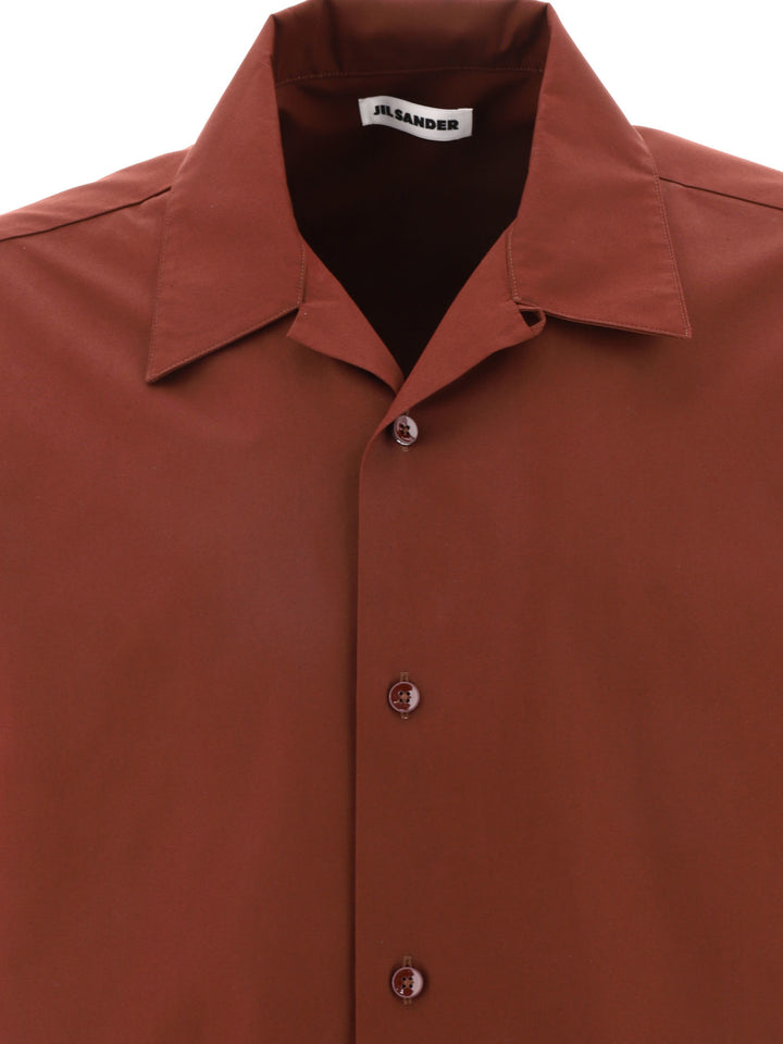 Poplin Shirt Shirts Brown