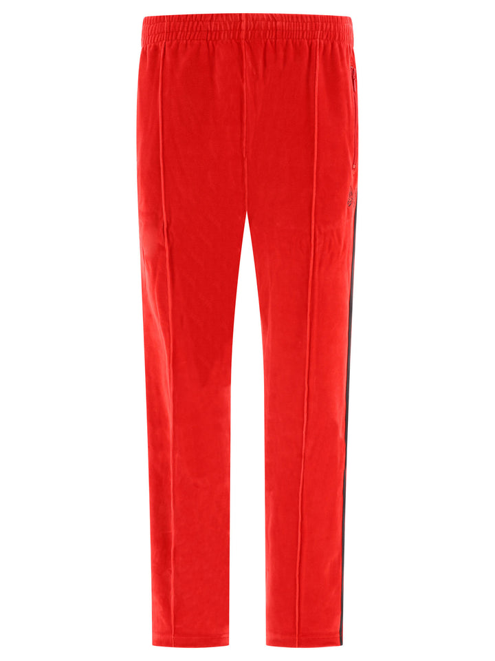 Velour Track Trousers Red