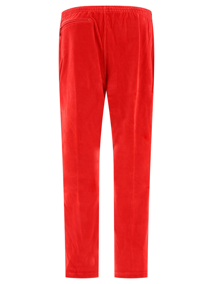 Velour Track Trousers Red