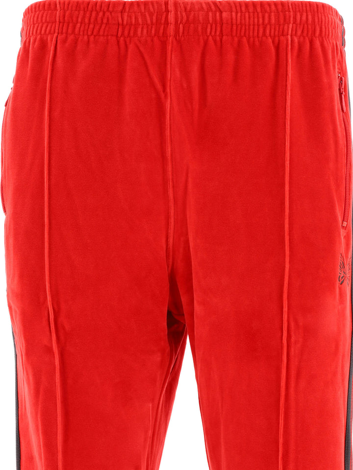 Velour Track Trousers Red