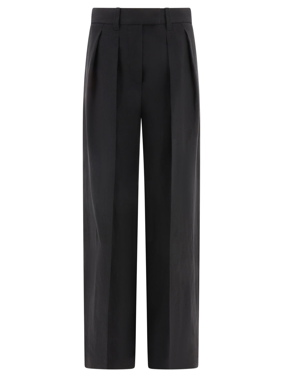 Wide Tailored Trousers Black