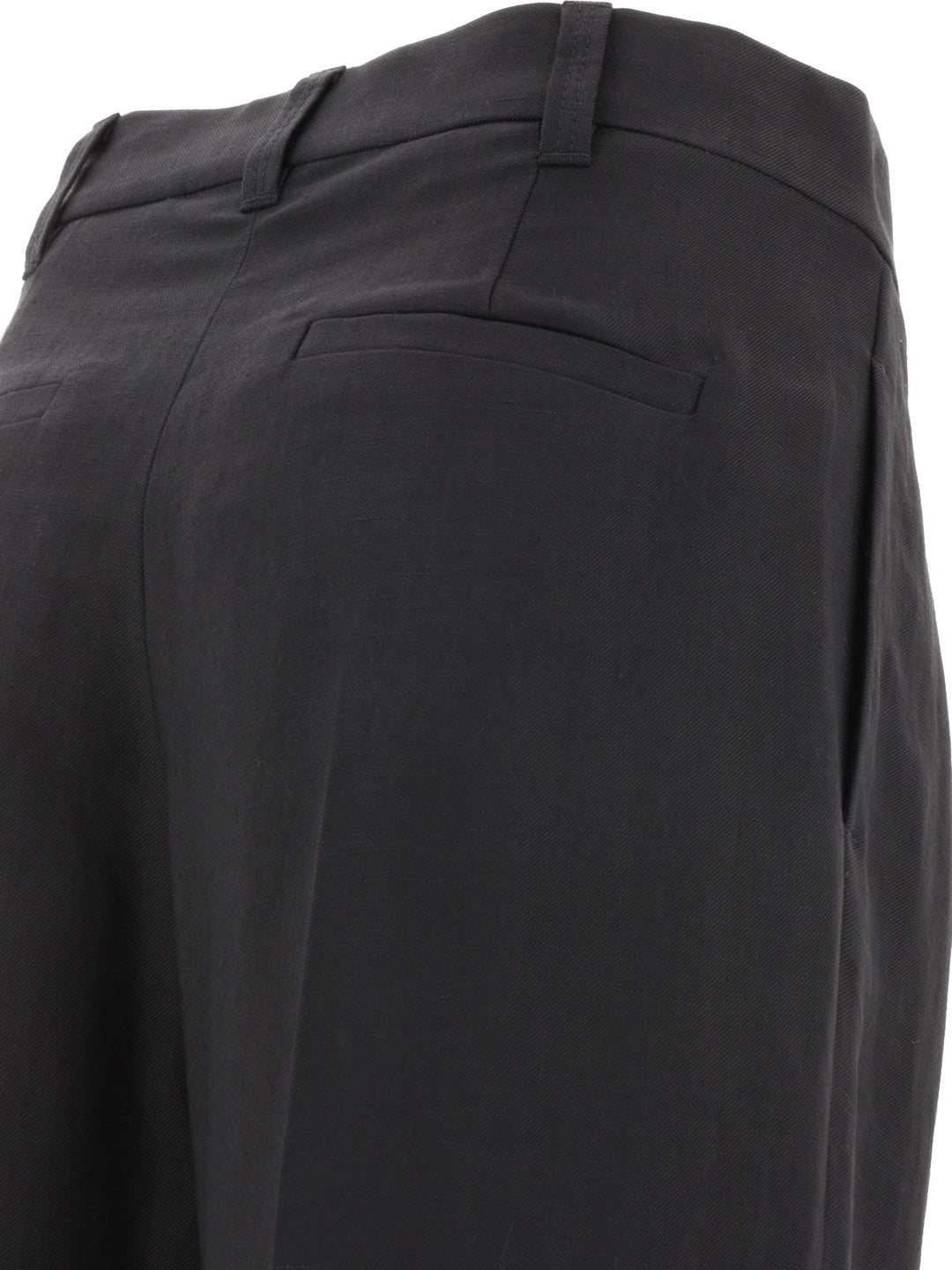 Wide Tailored Trousers Black