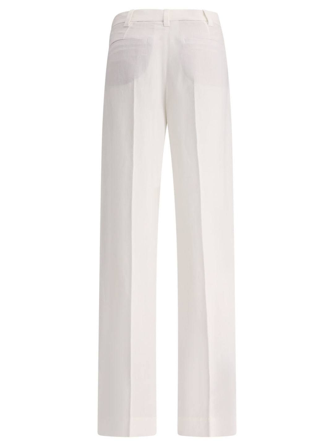 Wide Tailored Trousers White