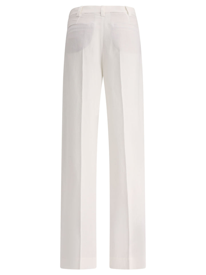 Wide Tailored Trousers White