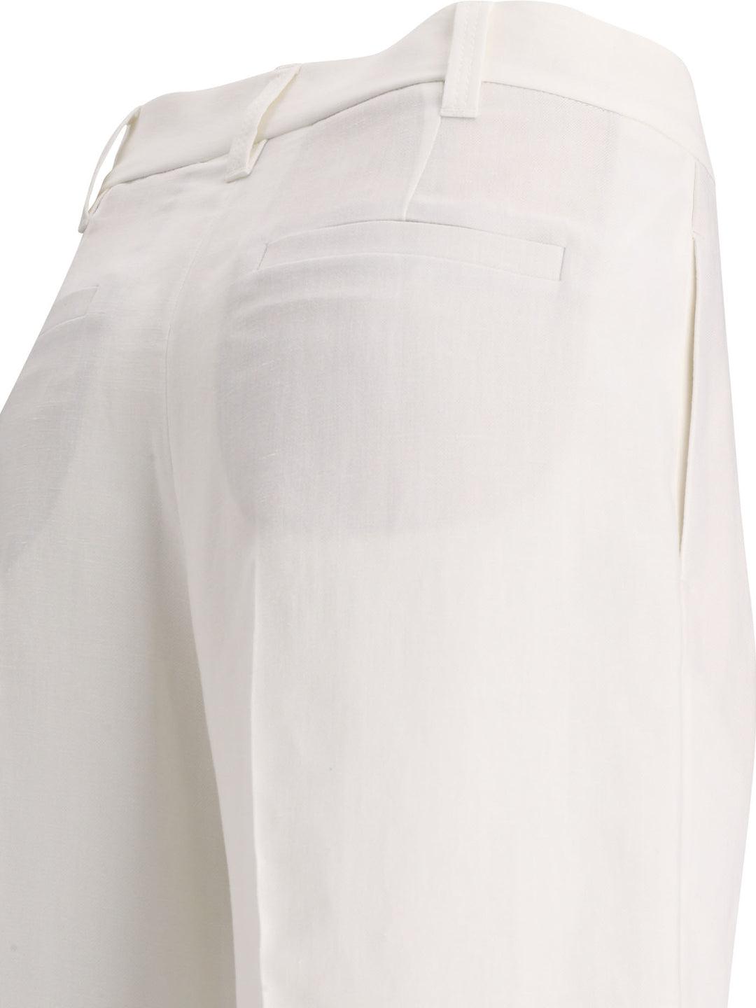 Wide Tailored Trousers White