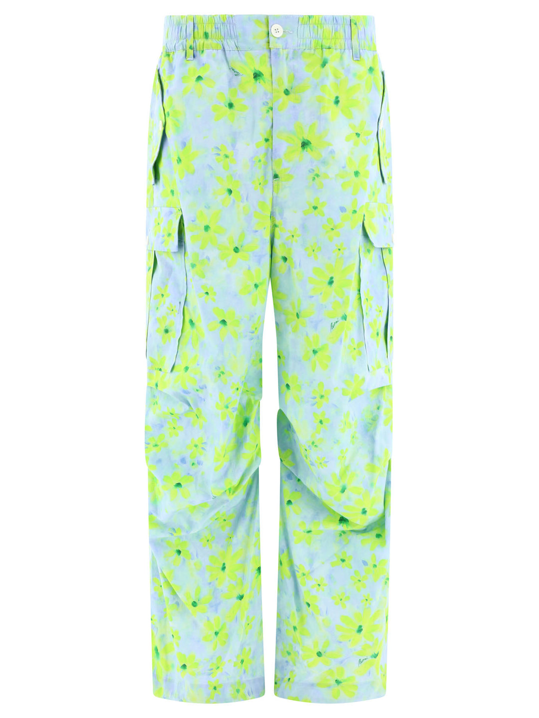 Cargo  With Parade Print Trousers Light Blue