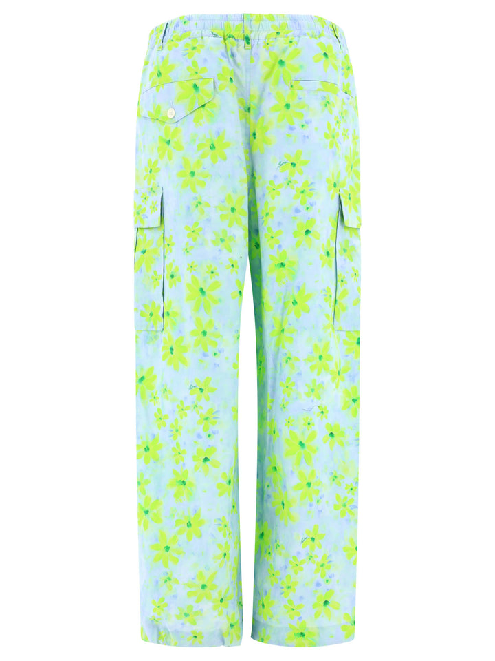 Cargo  With Parade Print Trousers Light Blue