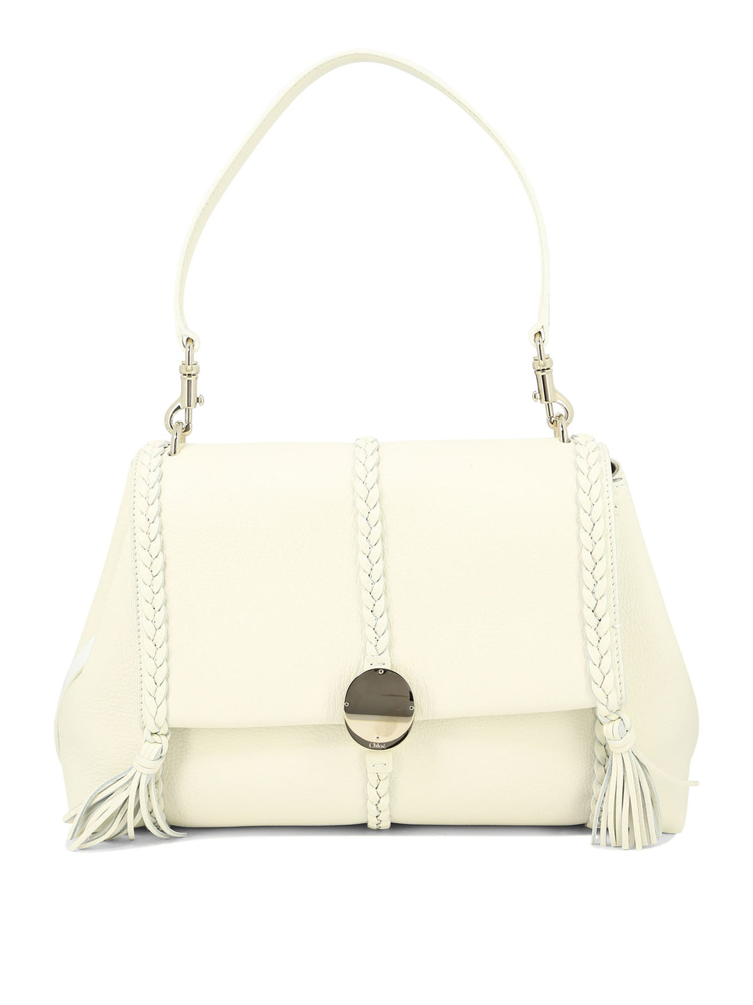 Penelope Medium Shoulder Bags White