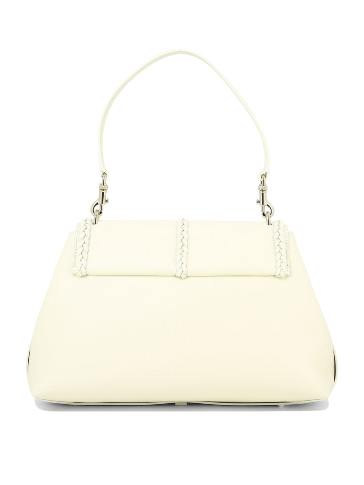 Penelope Medium Shoulder Bags White