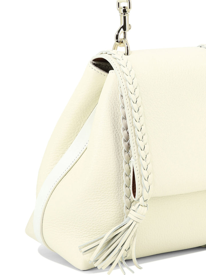 Penelope Medium Shoulder Bags White