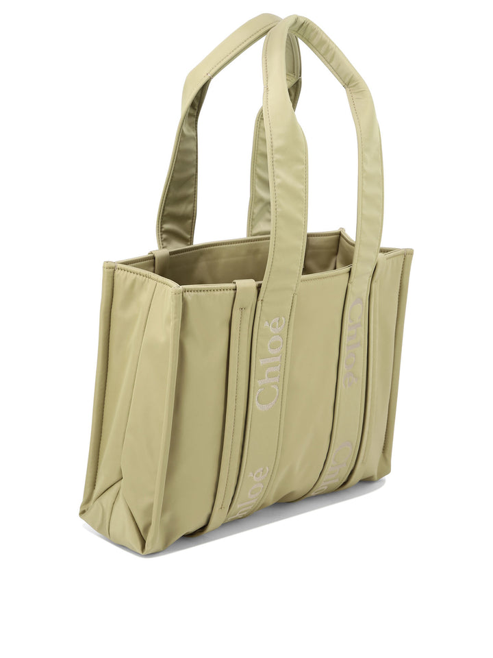 Woody Medium Shoulder Bags Beige