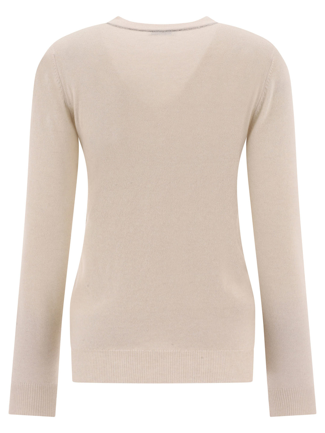 Cashmere Sweater With Monili Knitwear Beige