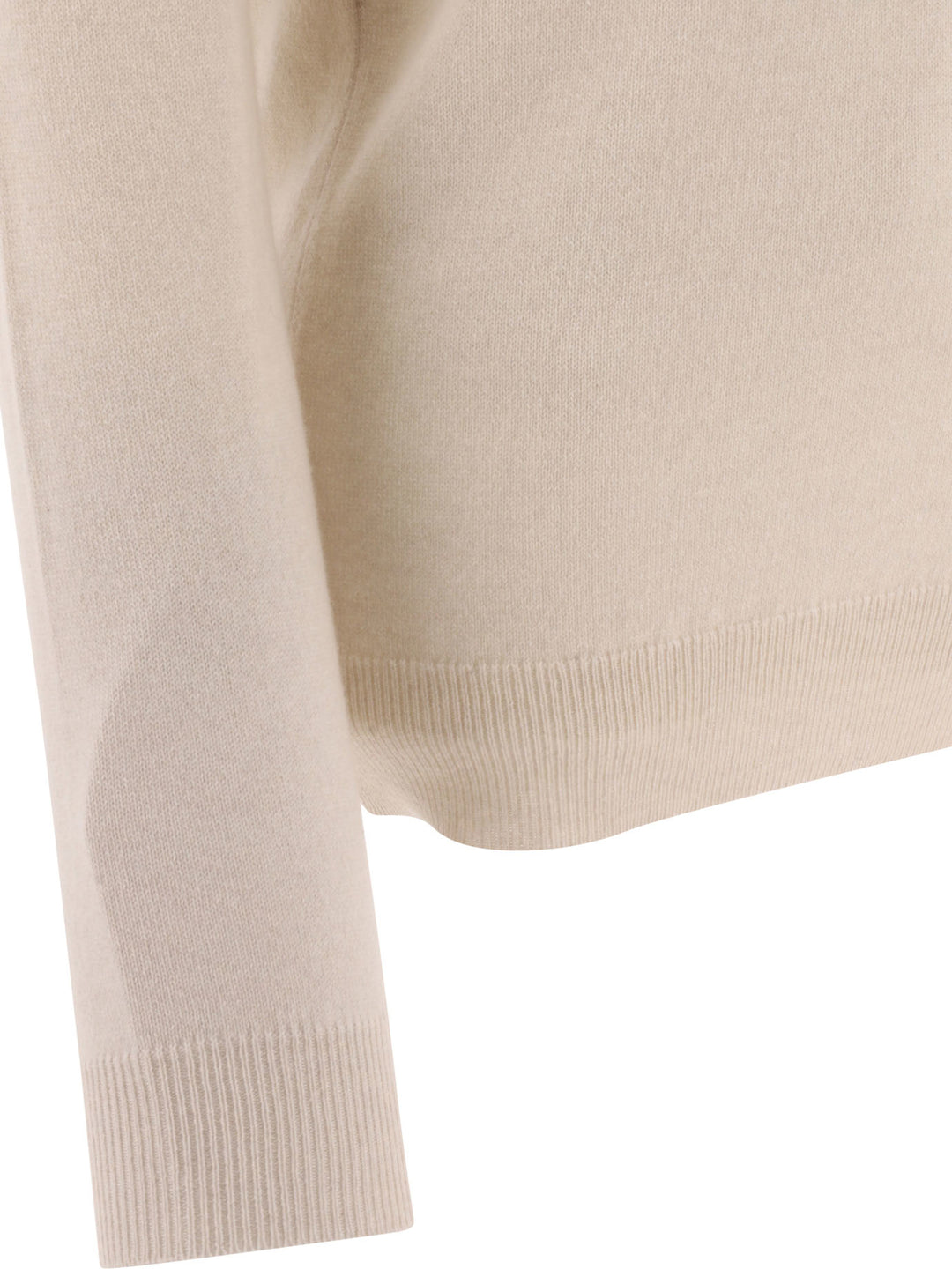 Cashmere Sweater With Monili Knitwear Beige