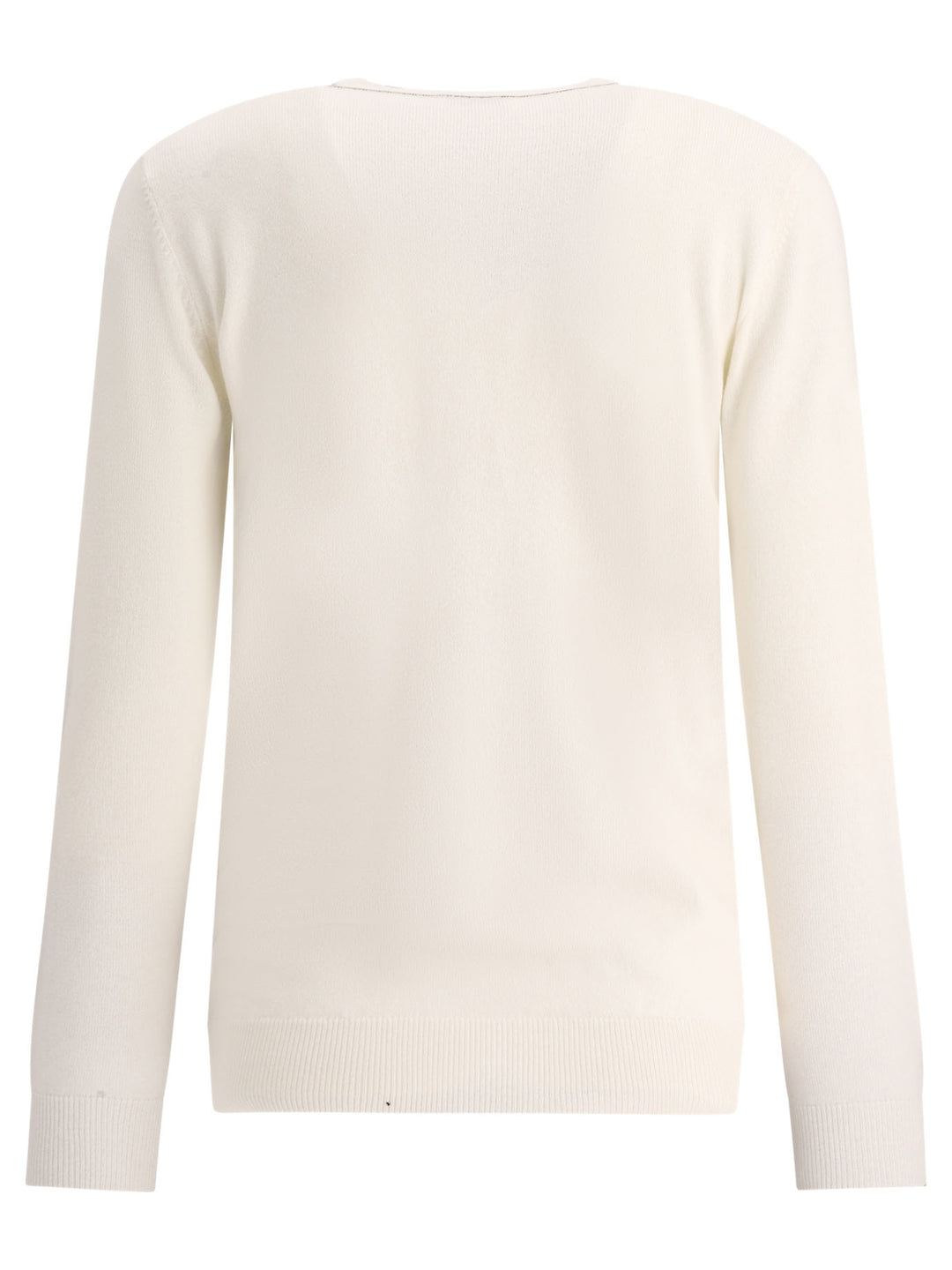 Cashmere Sweater With Monili Knitwear White